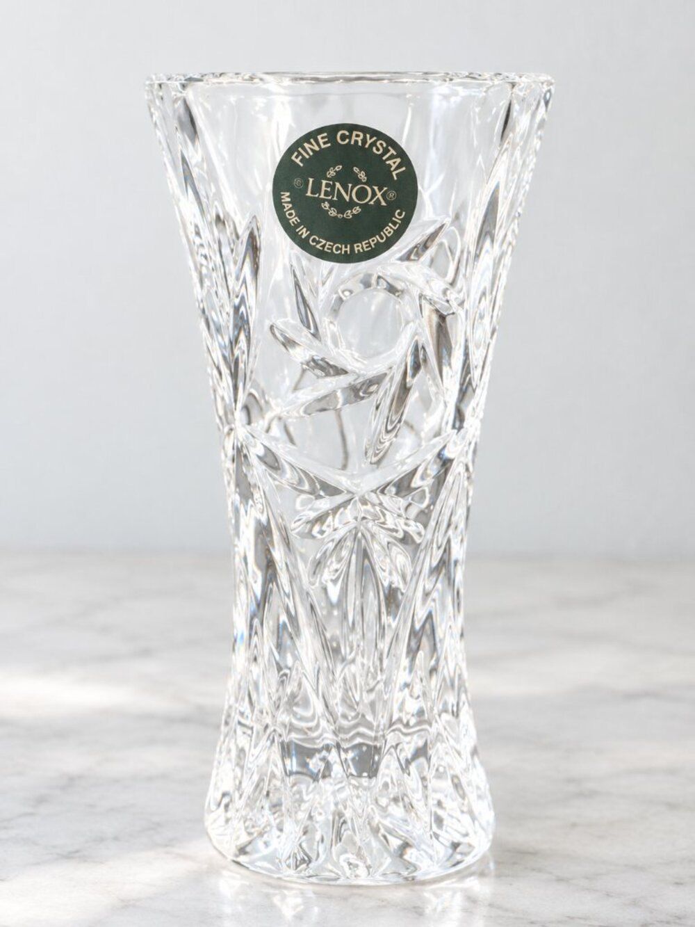 Lenox Crystal Star Vase 4 Inch Bud Vase / Posy Czech Republic With Box & COA
